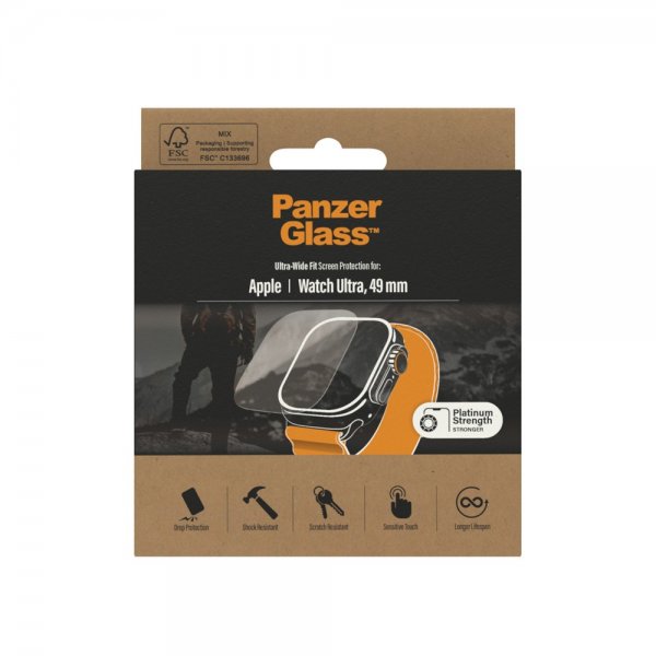 PanzerGlass Apple Watch Ultra 49mm Skärmskydd Ultra-Wide Fit
