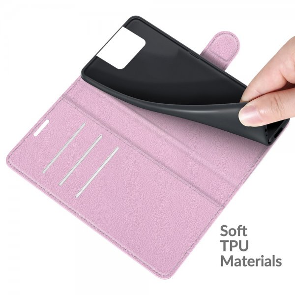 Asus Zenfone 8 Flip Fodral Litchi Rosa