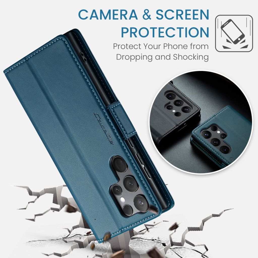 CaseMe Samsung Galaxy S24 Ultra Fodral 023 Series Blå