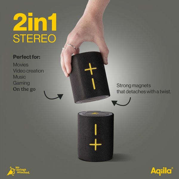 Aqiila Bärbar Högtalare Soundbird Duo 2-in-1