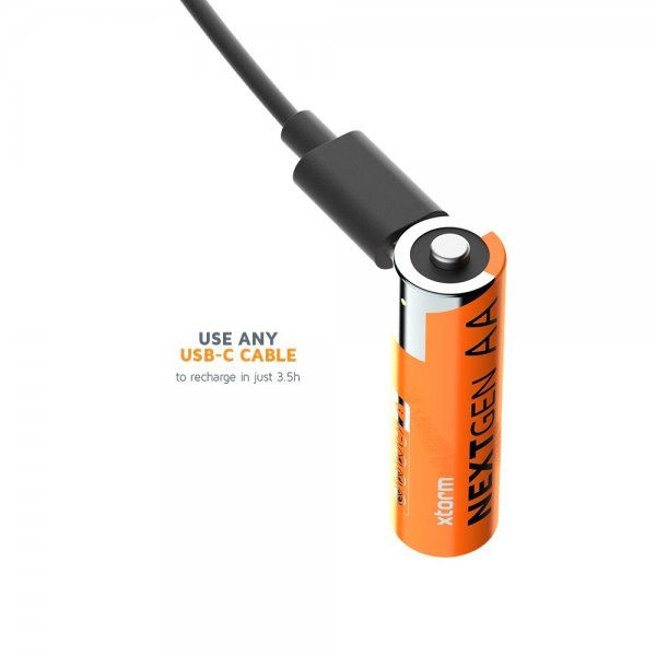 Xtorm Batteri AA Uppladdningsbara USB-C 4-pack