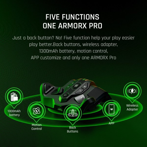BIGBIG WON ARMOR-X Pro Baksideknappmodul för Spelkontroll Svart