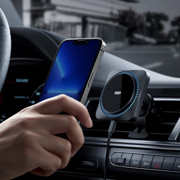 ESR Bilhållare HaloLock Wireless Car Charger MagSafe