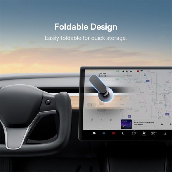 Baseus Bilhållare T-Space Series Folding Tesla Mount Phone Holder MagSafe