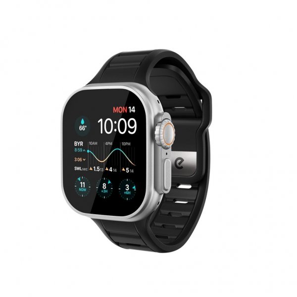 KeyBudz Apple Watch 44/45/46mm/Apple Watch Ultra Armband Journey Carbon Black