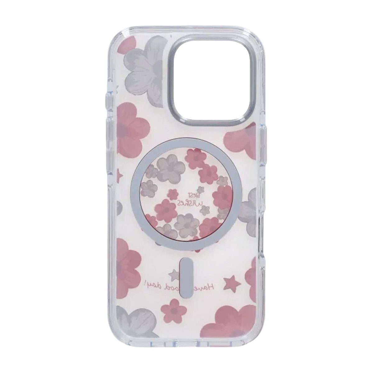iPhone 16 Pro Max Skal Blommönster MagSafe Rosa