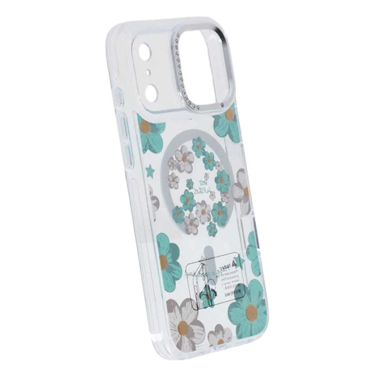 iPhone 17 Pro Max Skal Blommönster MagSafe Grön