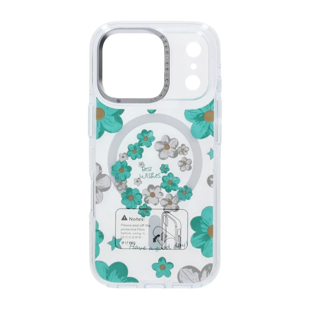 iPhone 17 Pro Max Skal Blommönster MagSafe Grön