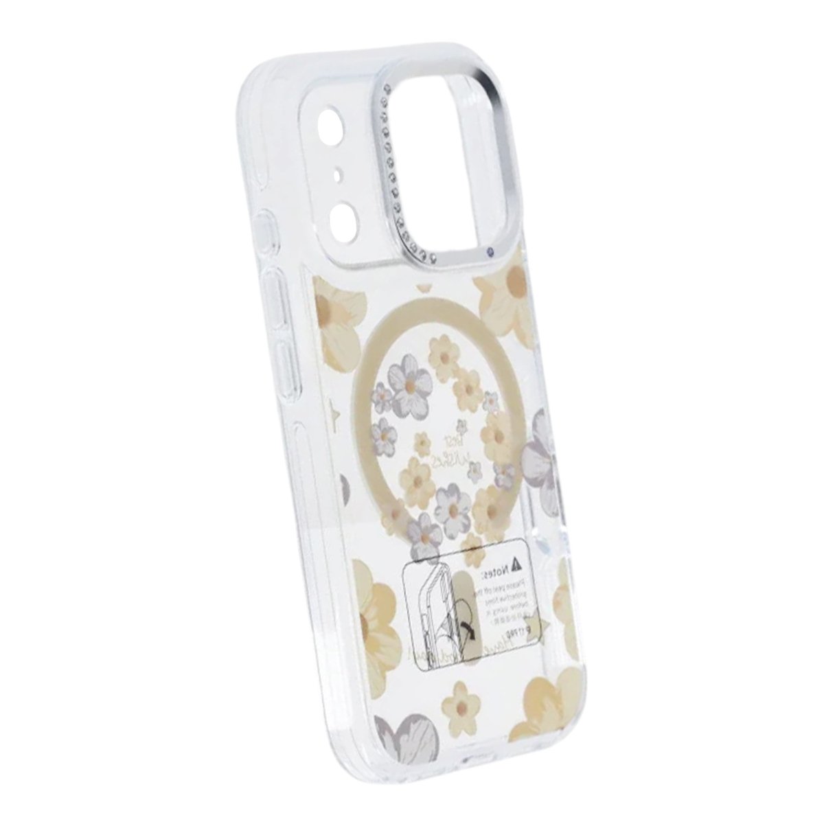 iPhone 17 Pro Max Skal Blommönster MagSafe Gul
