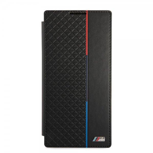 BMW Samsung Galaxy S22 Ultra Fodral Triangle Pattern & Tricolor Stripe Svart