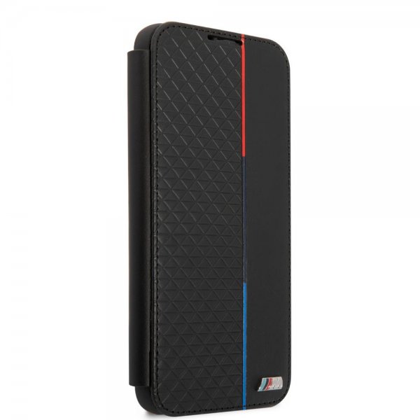 BMW Samsung Galaxy S22 Fodral Triangle Pattern & Tricolor Stripe Svart