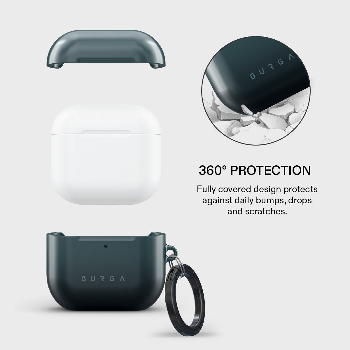Burga AirPods 4 Skal Design Black Hole