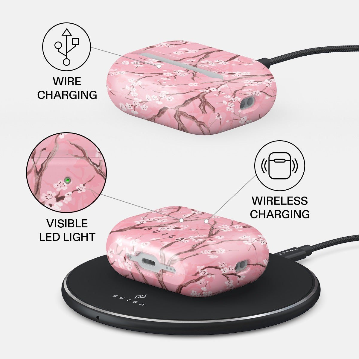 Burga AirPods Pro 3 Skal Design Sakura