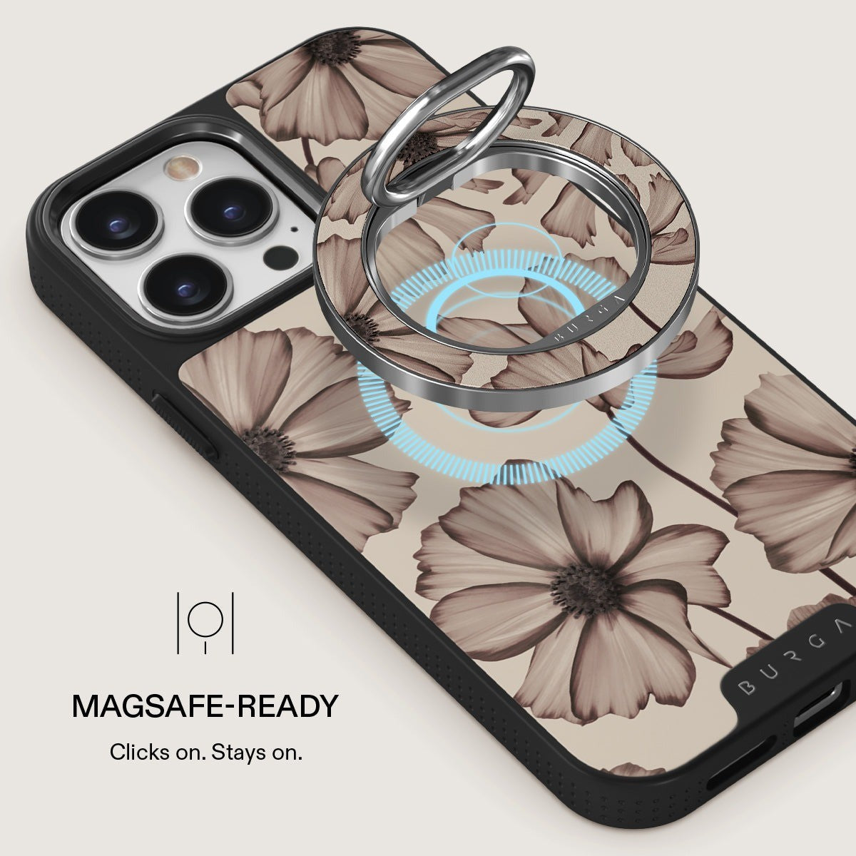 Burga Hållare Mobilring MagSafe Barely Yours Silver