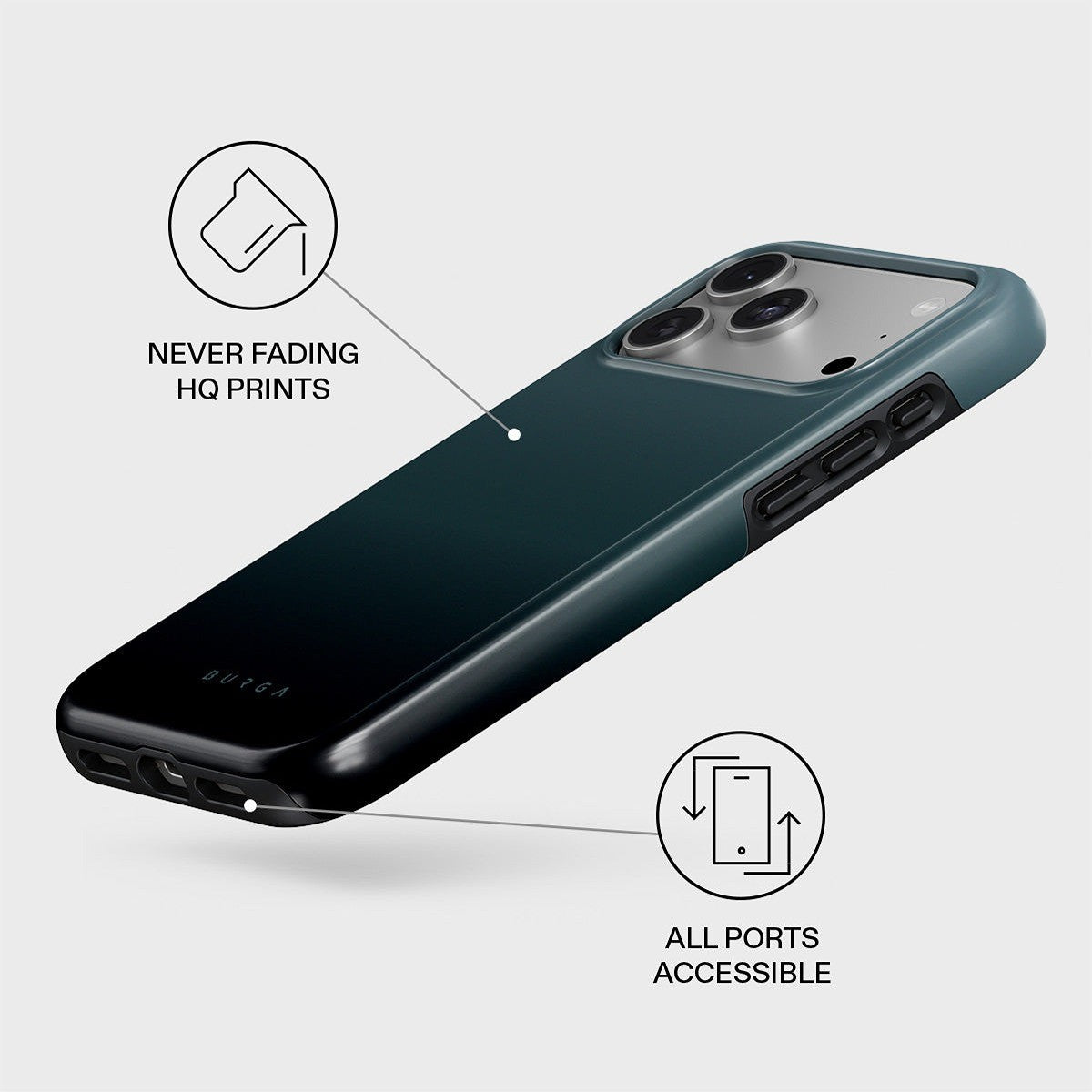 Burga iPhone 17 Pro Max Skal Tough MagSafe Black Hole