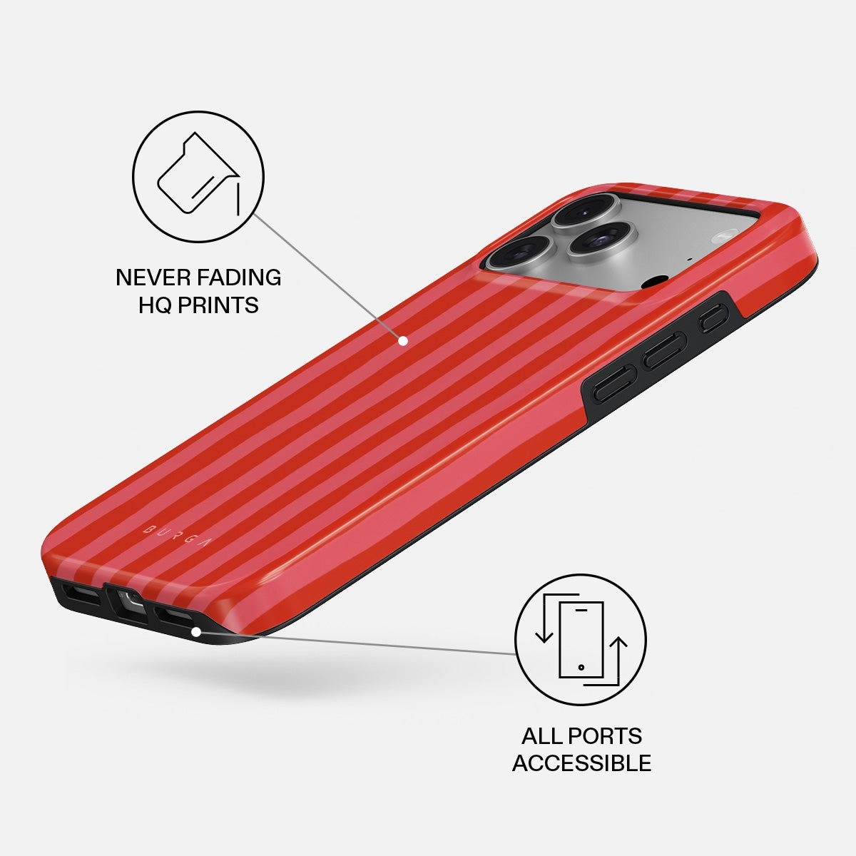 Burga iPhone 18 Pro Max Skal Tough MagSafe Pomegranate