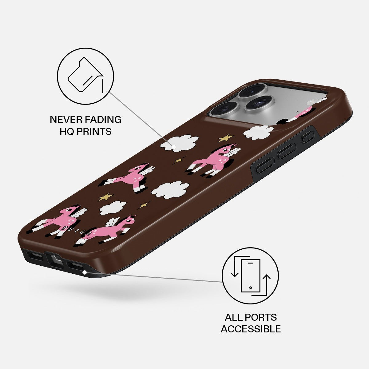 Burga iPhone 18 Pro Skal Tough MagSafe Cloud Hopping