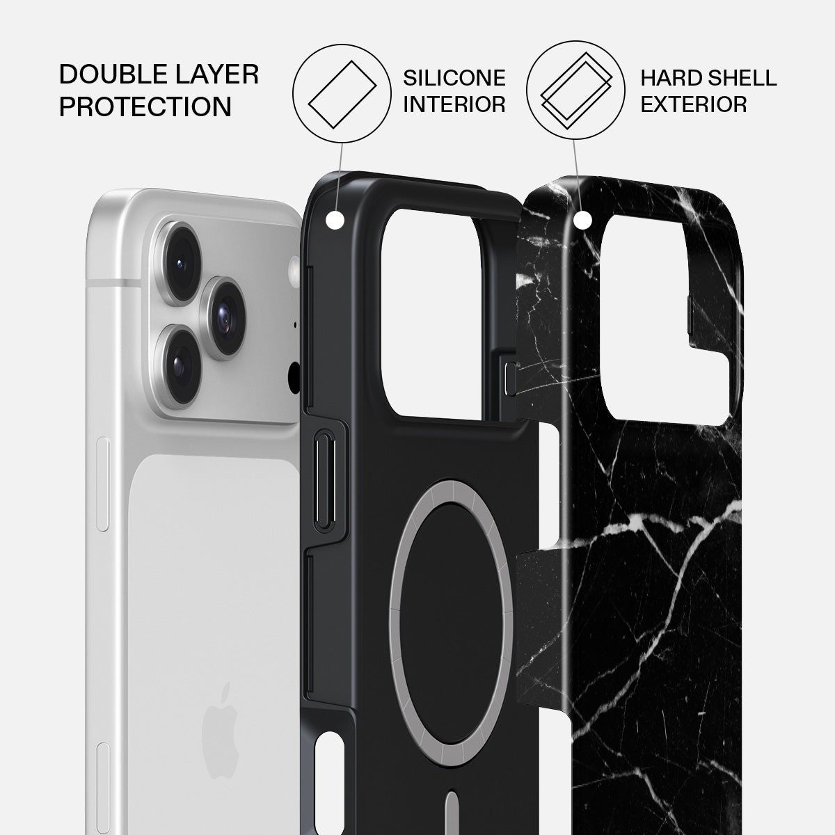 Burga iPhone 18 Pro Skal Tough MagSafe Noir