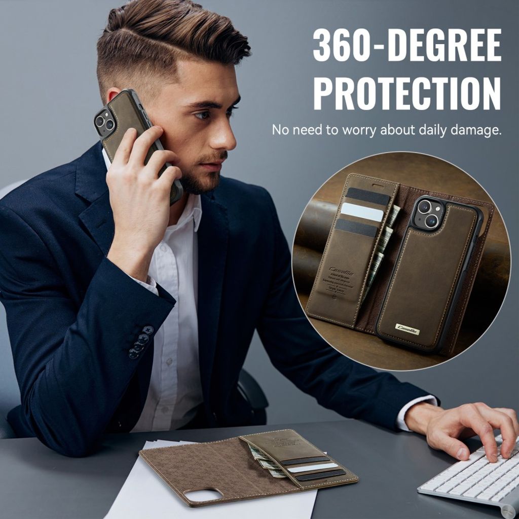 CaseMe iPhone 13 Fodral C49 Series Brun