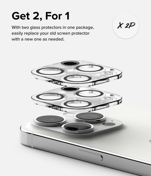 Ringke iPhone 15 Pro Max Kameraskydd Camera Protector Glass 2-pack