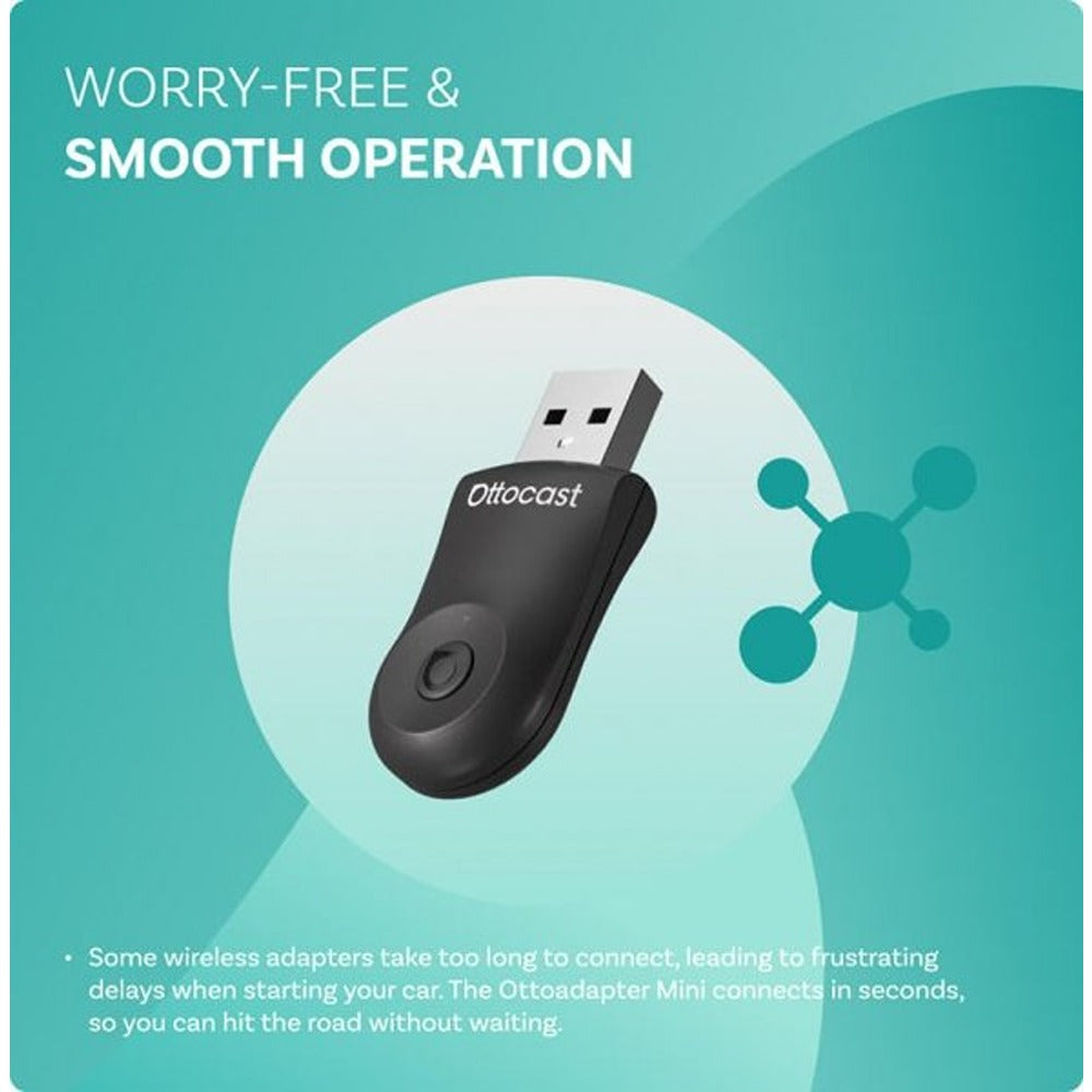 Ottocast Mini Trådlös Apple CarPlay/Android Auto Adapter