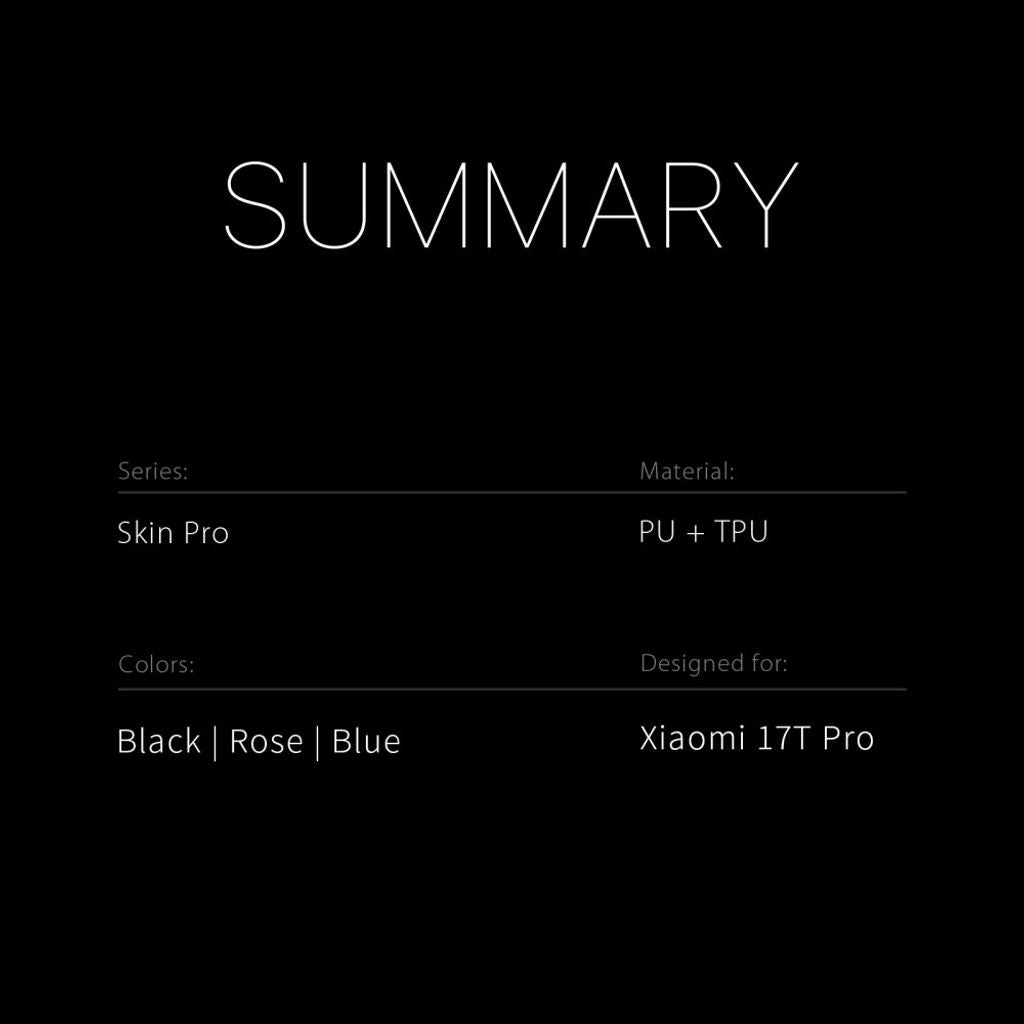 Dux Ducis Xiaomi 17T Pro Fodral Skin Pro Series Svart
