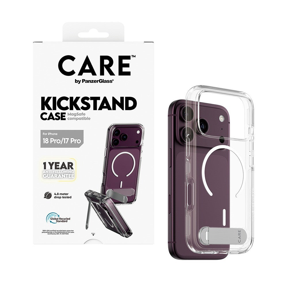 CARE by PanzerGlass iPhone 17 Pro/iPhone 18 Pro Skal Kickstand MagSafe Transparent