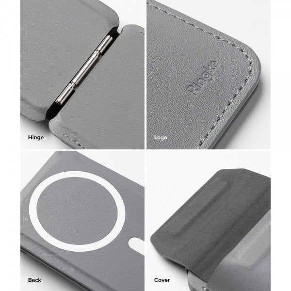 Ringke Korthållare Stand Wallet Magnetic MagSafe Light Gray