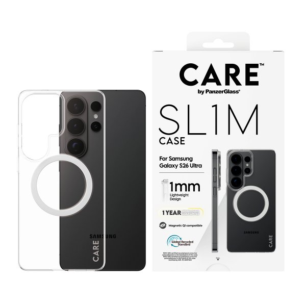 CARE by PanzerGlass Samsung Galaxy S26 Ultra Skal SL1M Transparent