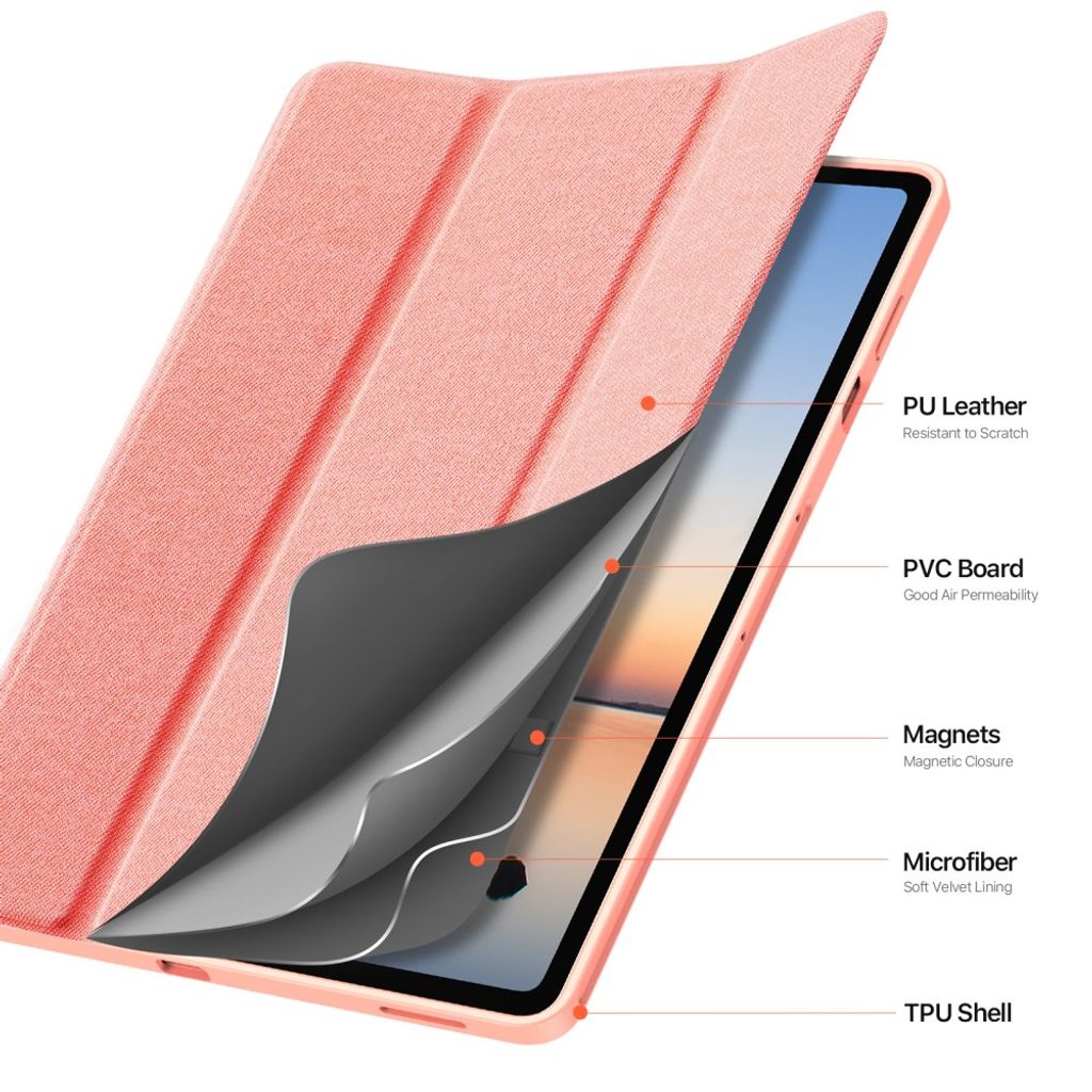 Dux Ducis Samsung Galaxy Tab S12 Plus Fodral DOMO Series Rosa