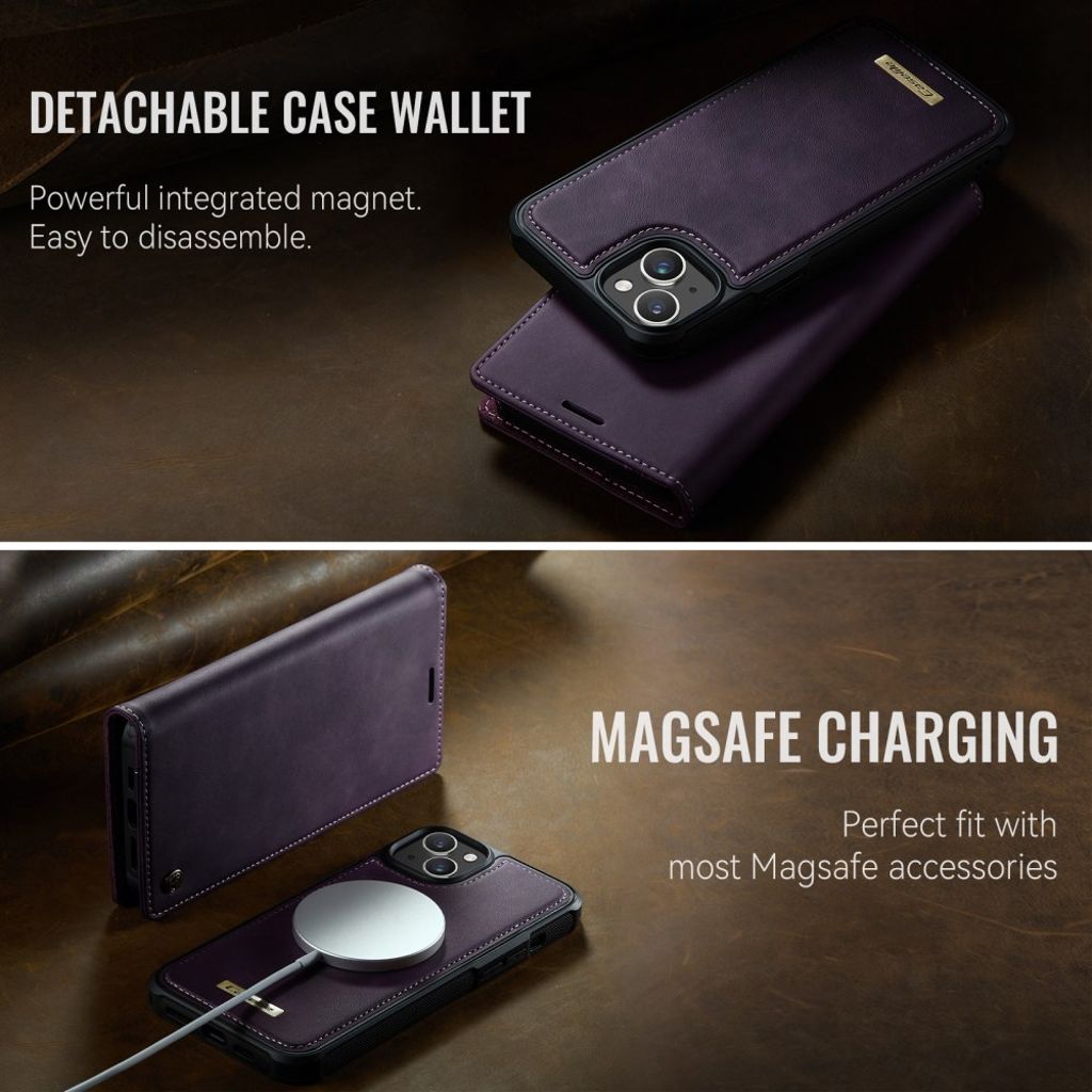 CaseMe iPhone 15 Fodral C49 Series Lila