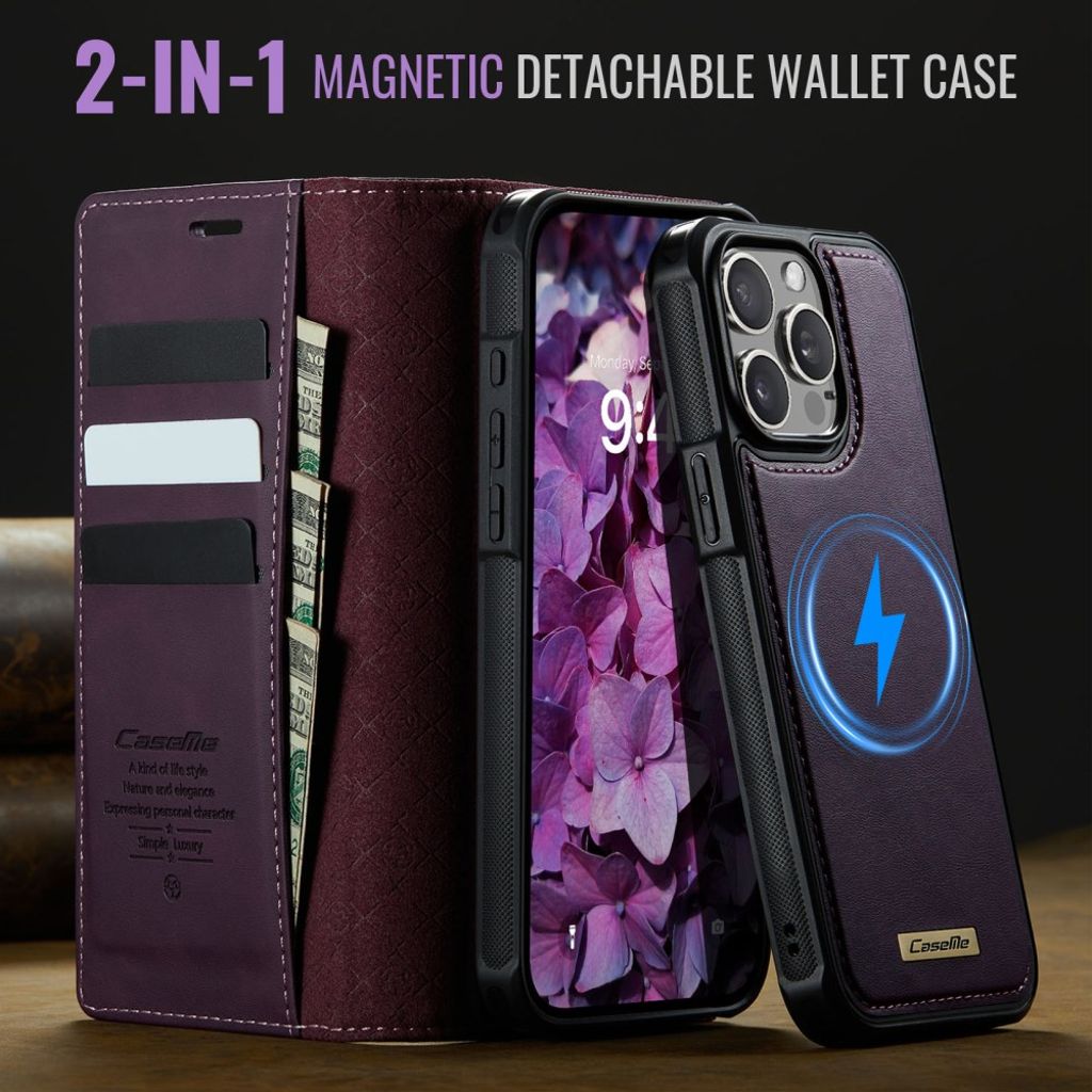 CaseMe iPhone 15 Pro Max Fodral C49 Series Lila