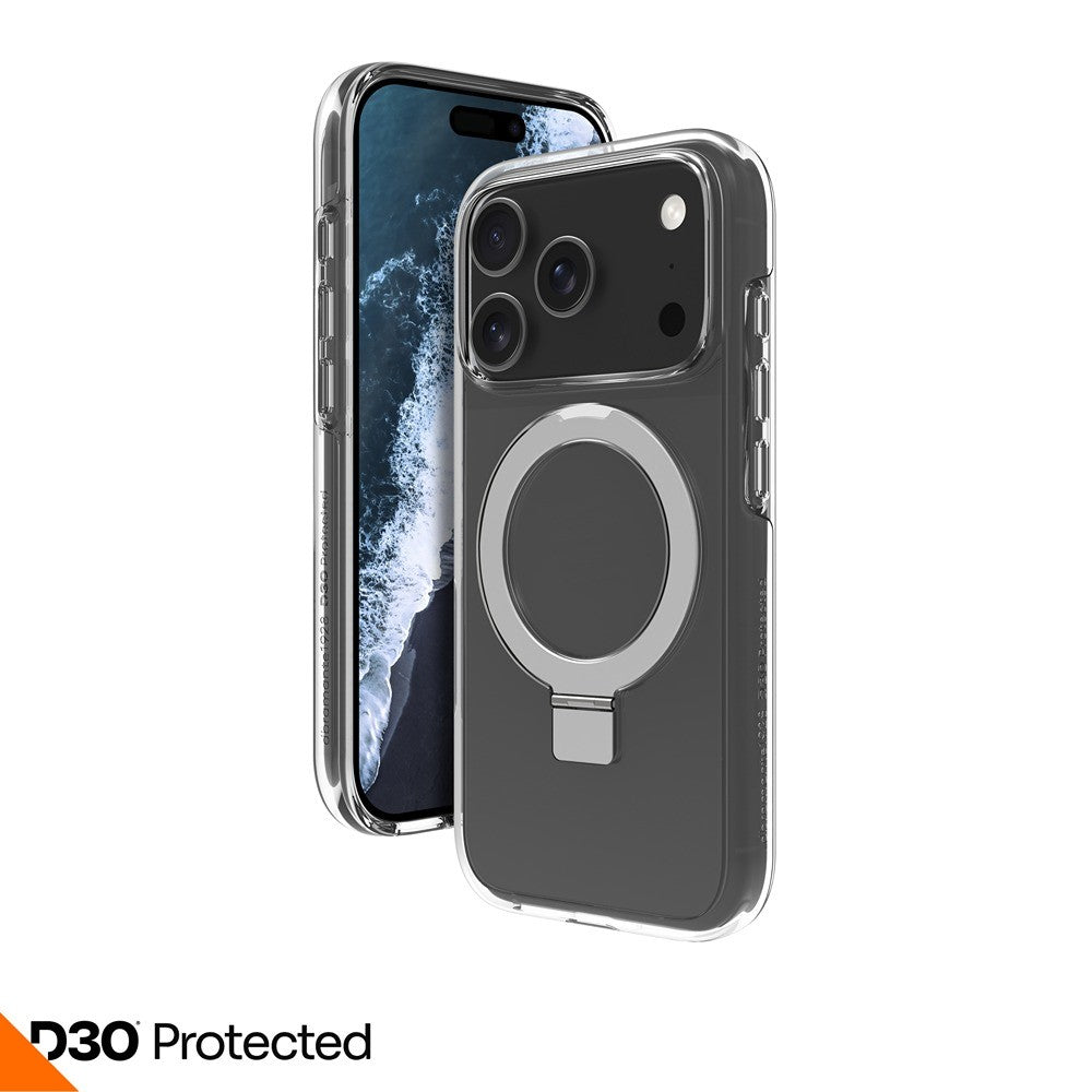 dbramante1928 iPhone 17 Pro/iPhone 18 Pro Skal Iceland Ultra MagSafe Kick D3O Transparent
