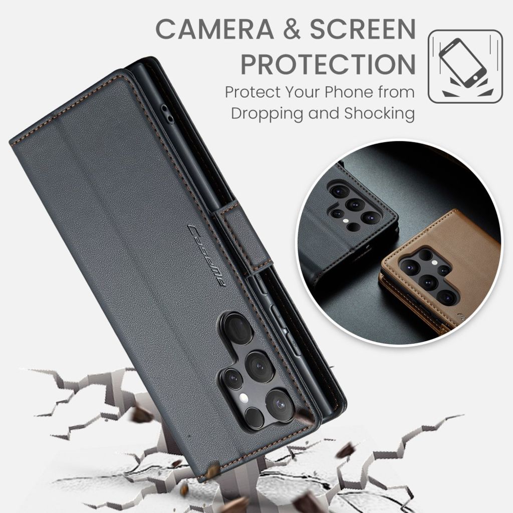 CaseMe Samsung Galaxy S24 Ultra Fodral 023 Series Svart