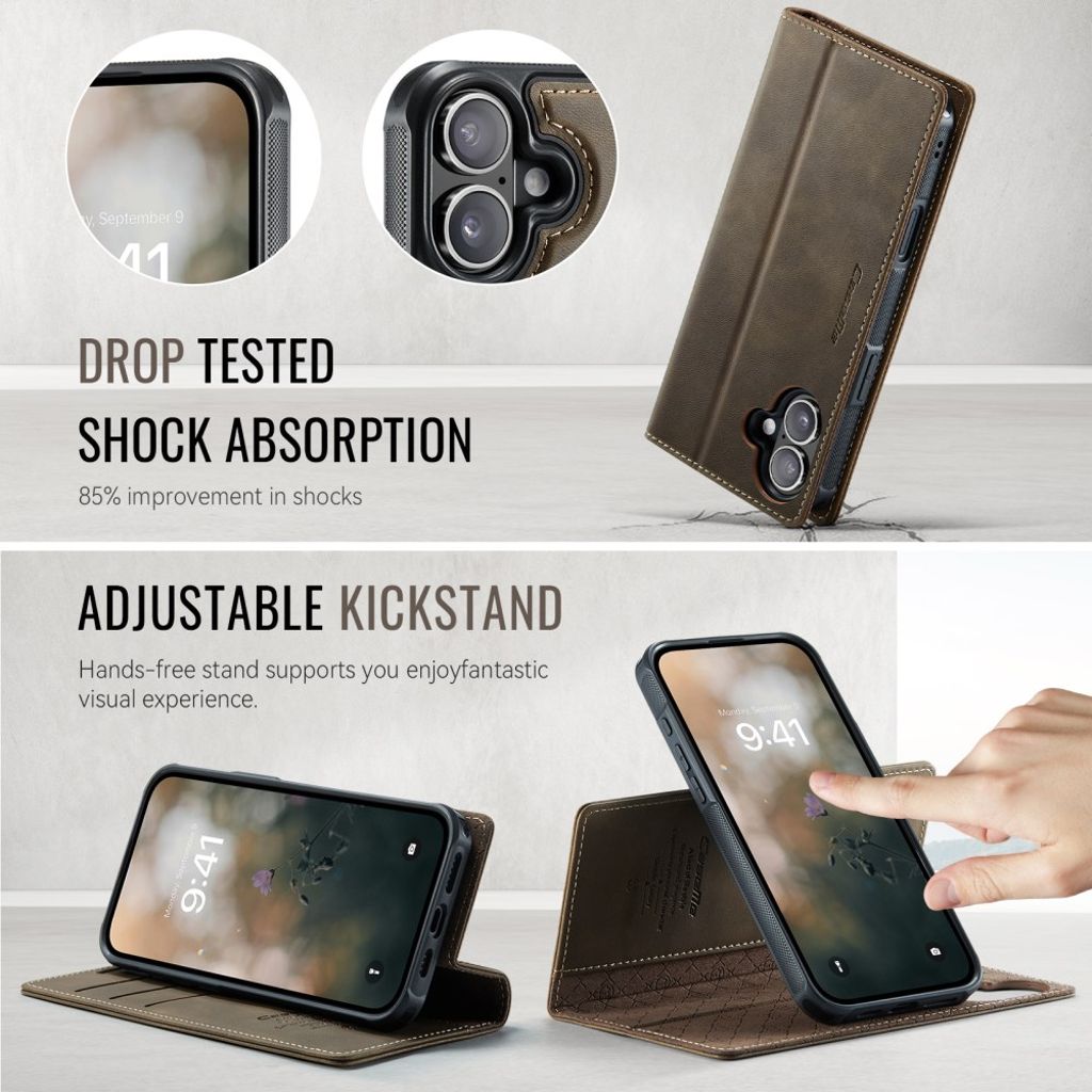 CaseMe iPhone 17 Fodral C49 Series Brun