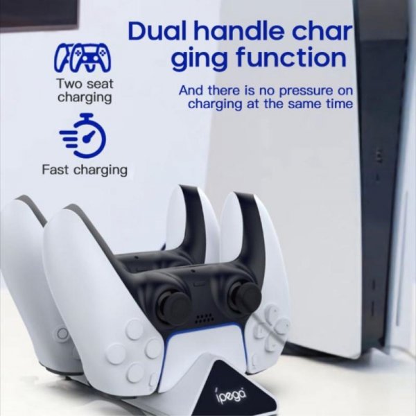 Ipega Dubbel Laddningsdocka PS5 Kontroll