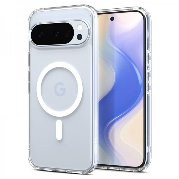 Spigen Google Pixel 10/Pixel 10 Pro Skal Ultra Hybrid MagFit Clear White
