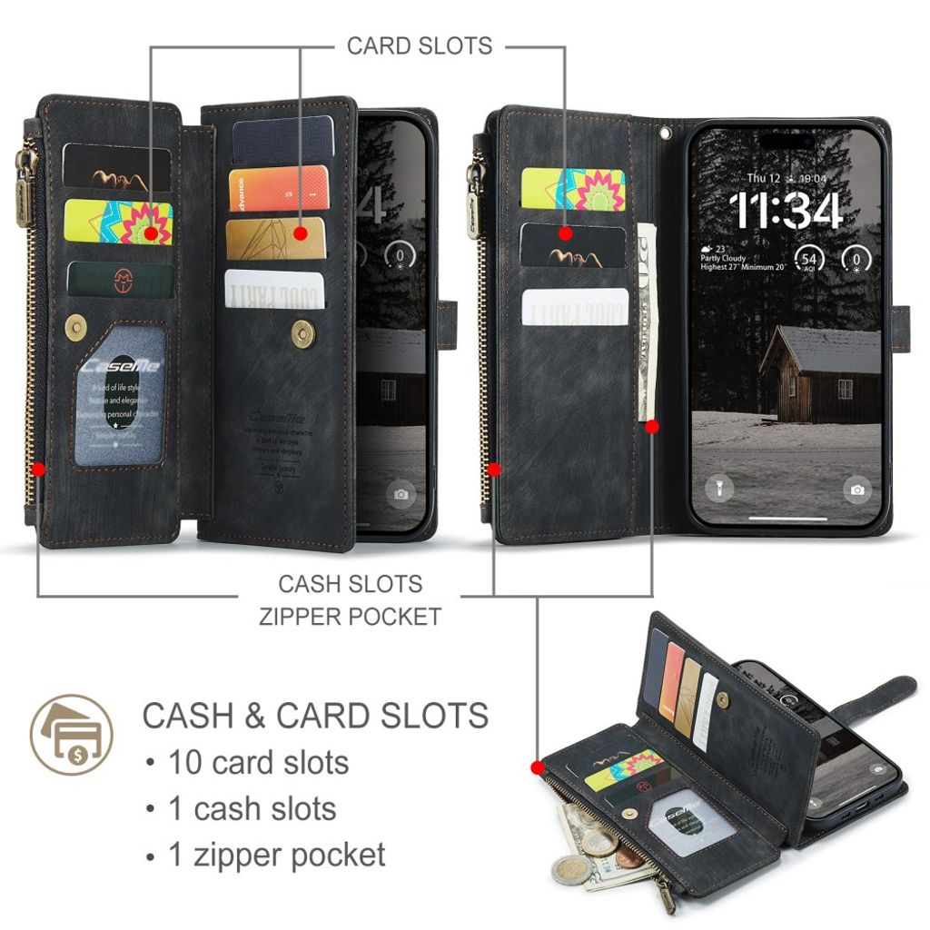 CaseMe iPhone Air Fodral C30 Series Svart