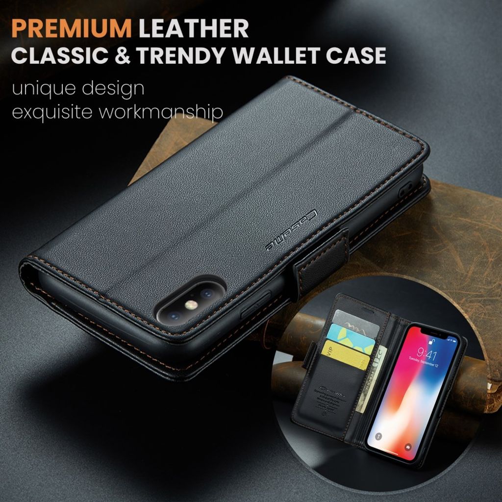 CaseMe iPhone Xs Max Fodral 023 Series Svart