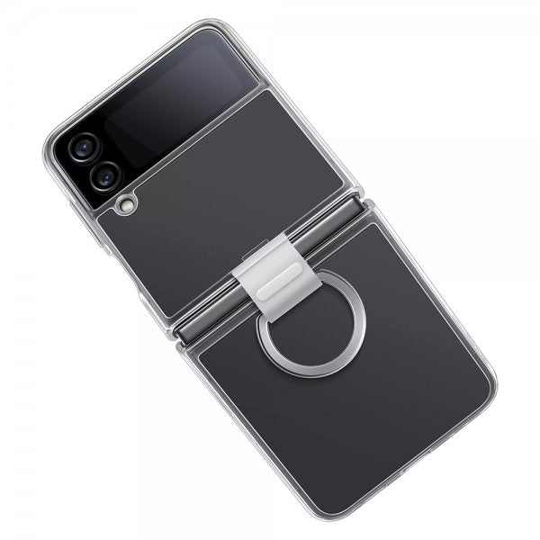 Samsung Original Galaxy Z Flip 4 Skal Clear Cover with Ring Transparent