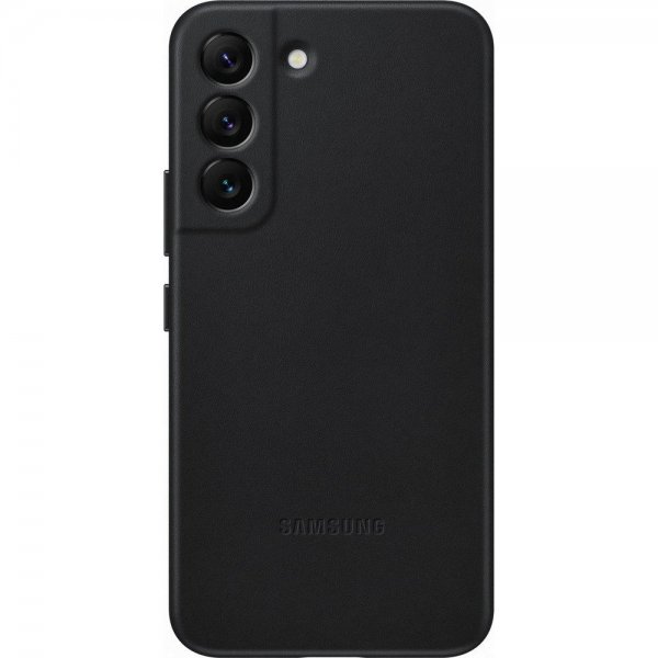 Samsung Original Galaxy S22 Skal Leather Cover Svart