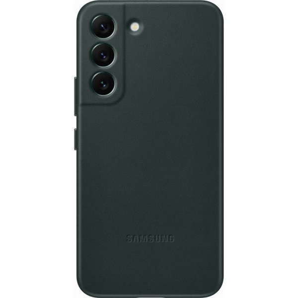 Samsung Original Galaxy S22 Skal Leather Cover Grön