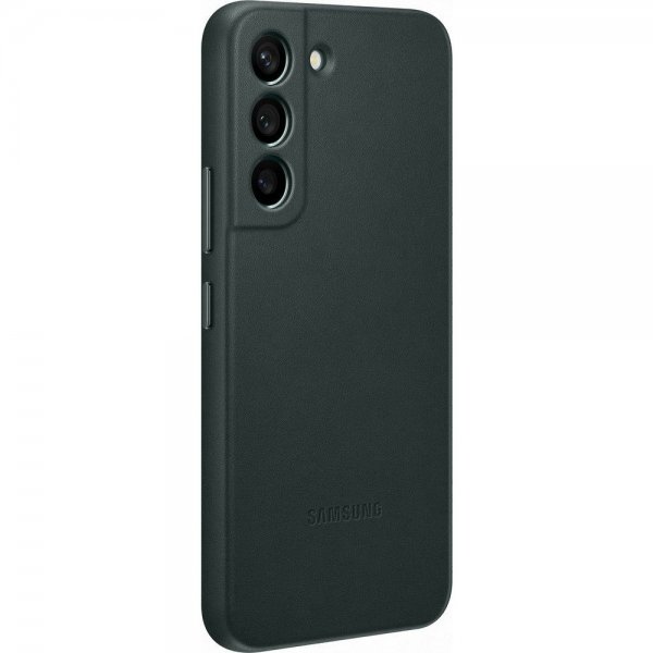 Samsung Original Galaxy S22 Skal Leather Cover Grön
