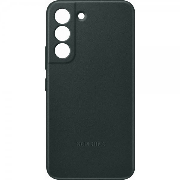 Samsung Original Galaxy S22 Skal Leather Cover Grön