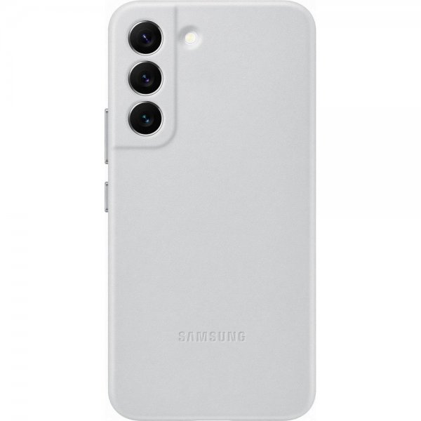 Samsung Original Galaxy S22 Plus Skal Leather Cover Light Gray