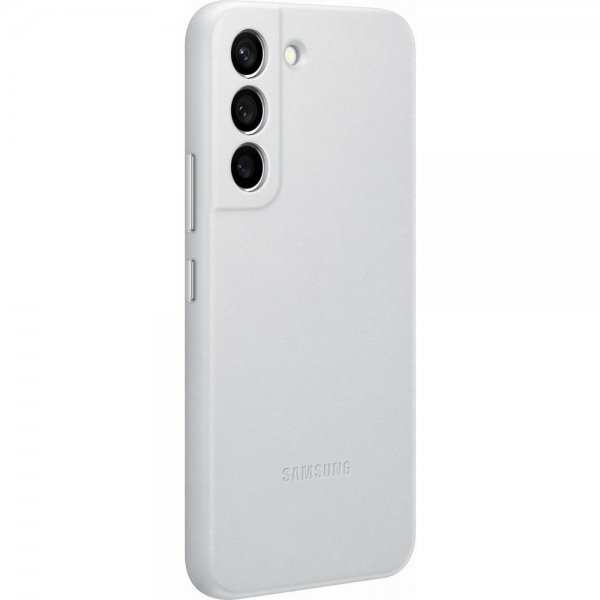 Samsung Original Galaxy S22 Plus Skal Leather Cover Light Gray
