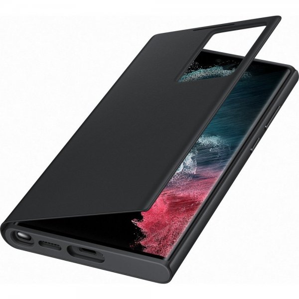 Samsung Original Galaxy S22 Ultra Fodral Smart Clear View Cover Svart