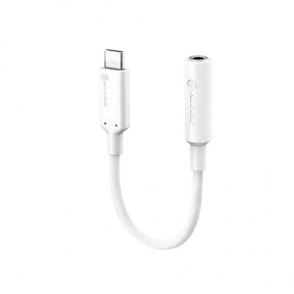 ALOGIC Elements Pro 10cm USB-C to 3.5mm Audio Adapter White