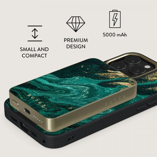 Burga Powerbank MagSafe 5000 mAh Emerald Pool Gold