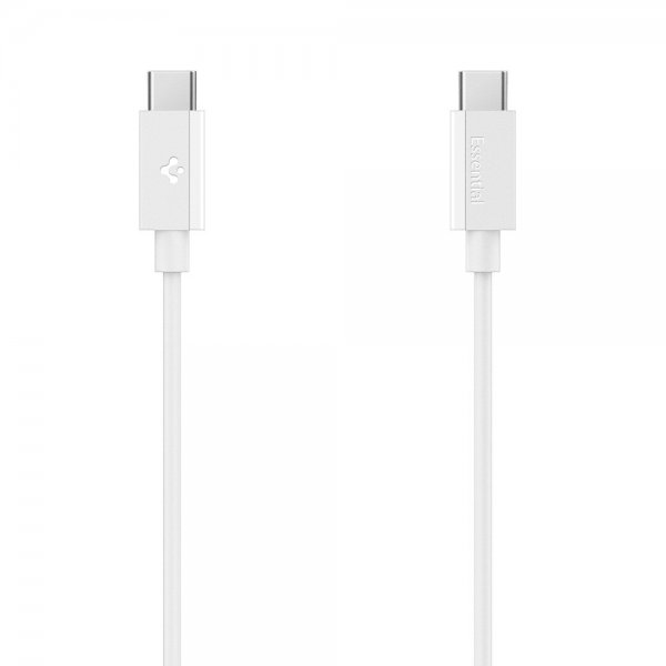 Spigen Essential Kabel USB-C till USB-C 60W 2m Vit